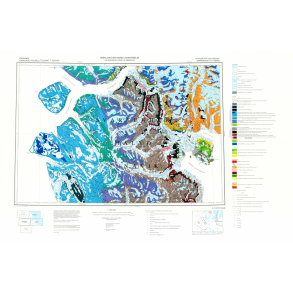 71 V.1 Nord Svartenhuk. Geologisk kort over Gr�nland, 1:100 000, 1991