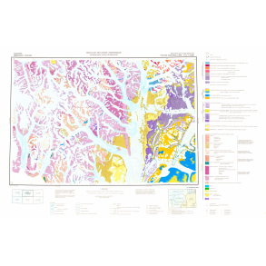 71 �.2 Nord Sydlige Stauning Alper. Geologisk kort over Gr�nland, 1:100 000, 1977