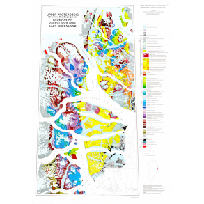 Upper Proterozoic to Devonian central fjord zone East Greenland. Geologisk kort 1:250 000, 1992