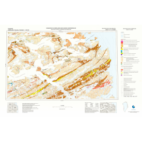 67 V.2 Nord Ussuit. Geologisk kort over Gr�nland, 1:100 000, 2004