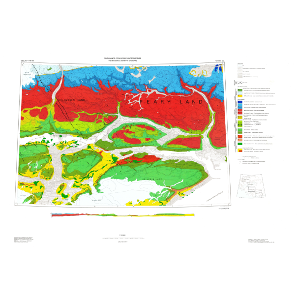 82 . Syd Wandel Dal. Geologisk kort over Grnland, 1:100 000, 1986