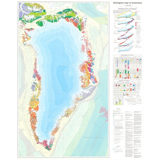 Geological map of Greenland (1: 2 500 000), 1995