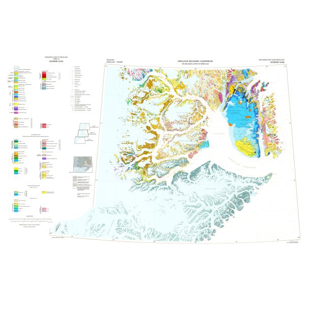 Sheet 12 Scoresby Sund, Geologisk kort 1:500 000, 1984